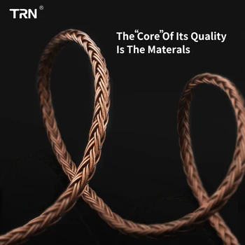 TRN T2 16 Core Slúchadlá Strieborná Kábel Á HIFI Upgrade Kábel 3.5/2.5/4.4 mm Konektor MMCX/2Pin Konektor Pre TRN V80 V90 V10 V60