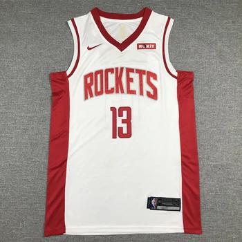NBA pánske Houston Rockets #13 Stvrdnúť Basketbalové Dresy Muž Biele Dresy