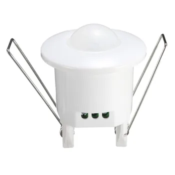 Mini Infračervený Snímač Pohybu Strop Switch 360 Stupeň PIR Detekcie Zapustené Obsadenosť Snímač Pohybu Detektor Lampa zapnutie Svetla