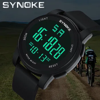 SYNOKE Mužov Náramkové hodinky Multi Funkcia Vojenské LED Digitálny Duálny Pohyb vodotesné hodinky, športové hodinky pre chlapcov športové hodinky