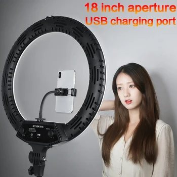 18-palcové Selfie LED Prsteň Svetla 65W 416pcs Led 3200-5600K Fotografie Stmievateľné Osvetlenie Krúžok Lampa Bez Statív pre make-up,Video