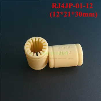 10pcs 12x21x30mm žltá 3D Tlačiarne Pevné Polymér Lineárne Ložiská RJ4JP-01-12 Pevné Plastové Ložisko 12mm ID