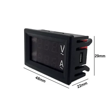 Mini Digitálny Voltmeter Ammeter DC 100V 10A Panel Meter Tester Detektor 0.56