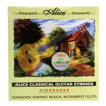 NOVÉ Alice Klasická Gitara, Struny A106 Jasné, Nylonové Struny