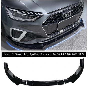 Pre Audi A4 S4 B9 2020 2021 2022 Predný Nárazník Difúzor Pery Spojler Vysoko Kvalitných ABS Svetlé Čierne Auto Príslušenstvo