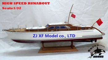 NIDALE Model Európskej klasickej jachty Drevený model Holland VYSOKEJ RÝCHLOSTI RUNABOUT model auta simulácia runabout