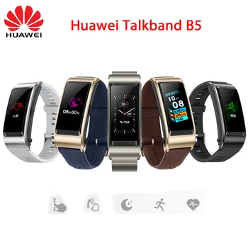 NOVÝ Huawei Talkband B5 Bluetooth Smart Náramok Nositeľné Športové Náramky Dotykový AMOLED Displej Hovoru Slúchadlo