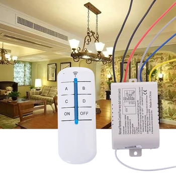 4 Spôsob, ako Svetlo Lampy Digitálne Bezdrôtové Diaľkové Ovládanie ZAPNUTIE/VYPNUTIE 220V