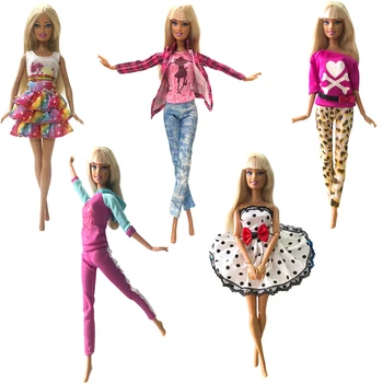 NK 5 Ks Najnovšie Bábika Šaty Krásne Bežné Strany ClothesTop Módne Oblečenie Pre Barbie Ušľachtilý Bábika Príslušenstvo Najlepšie Dieťa Dievčatá