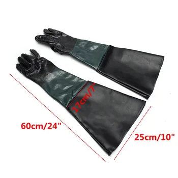 HOLDWIN 1pair sandblaster rukavice Predĺženie a zahusťovanie gumové rukavice pre sandblast kabinetu 24