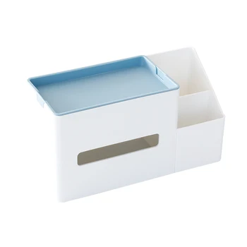 Námestie Tkaniva Obal Biely Držiak Na Pero Stôl Organizátor Úložný Box Drobnosti Ceruzka Box Multifunkčné Plastové Písacie Potreby
