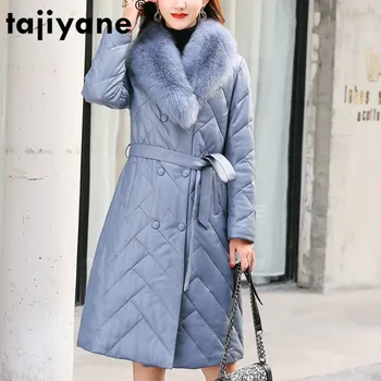 Zimný Kabát Ženy Oblečenie 2020 Fox Ovčej Kožušiny Golier Dolu Kabát Žena Reálne Originálne Kožené Bundy kórejský Vintage Topy ZT4925