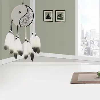 Inovatívne Dream Catcher Tai Ji Domov Stenu Auto Príslušenstvo Závesné Miestnosti Dekorácie Yin Yang Pierko Remesiel Dreamcatcher