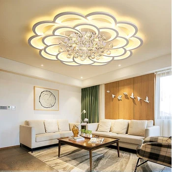 Moderné LED Luster Crystal Stropné Svetlá, Lustre Pre Obývacej Izby, Spálne, Kuchyne Listry Vnútorné Osvetlenie Svietidlá, Svetelné