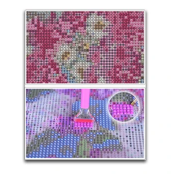 Plné Námestia/Kolo vŕtačky Diamantové maľovanie 5D DIY Diamond výšivky Cross stitch lotus mozaiky Drahokamu