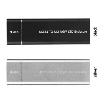 Hliníková USB 3.1 Typu C do polohy M. 2 NGFF SSD Prípade Notebook PC 6Gbps Externý Pevný Disk, Disk Mobile Vonkajšieho Krytu Prípade