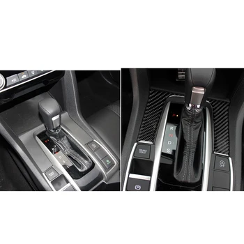 Pre Honda Civic 10. 2016 2017 Nová karbónová Gear Box Panel Kryt Palubnej dosky Panel Vnútorný Prevodový Bočné Tvarovanie Krytu Výbava LHD