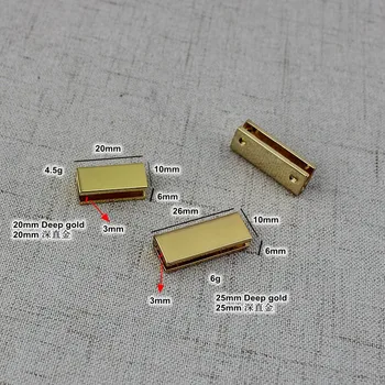 Vysoko kvalitné 10 mm 13mm 25 mm 34 mm Hlboké zlatú Kabelku zips dekorácie konci klipy pomocou skrutky hardvéru popruhy chvost spona príslušenstvo