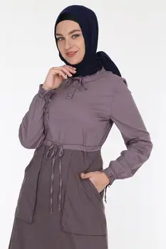 Islamské Oblečenie dlhé šaty pre ženy, turecké abaya z Turecka line vytlačené tenké bavlnené tkaniny pre letné športové stile vrecká