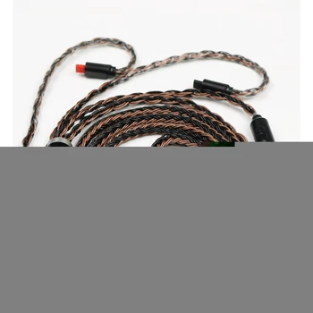 DIY 3,5 MM konektor 16 core monokryštálov medi s mikrofónom vodič ovládať headset upgrade wire audio slúchadlá kábel