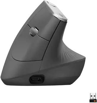 Logitech MX Vertikálne Wireless Mouse – Rozšírené Ergonomický Dizajn Znižuje Svalové Napätie, Kontrolu a Presúvanie Obsahu Medzi 3 Okno
