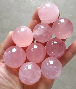 9 KS prírodné rose quartz crystal ball uzdravenie ako darček vianoce dacoeation svadobné vrátiť darček