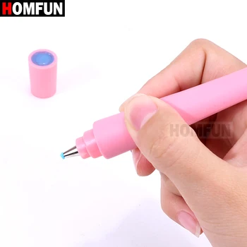 HOMFUN Výšivky Diamond Pero 5D DIY Diamond Maľovanie Steh Kreslené Ceruzkou Pero Drahokamu Bod pero Nástroje Pokrývajú Darček