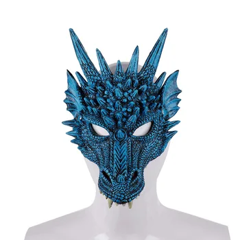 Nové Halloween Rekvizity 4D Dragon Maska Pol Masku na Tvár Pre Deti, Mládež Halloween Kostým Party Dekorácie Dospelých Dragon Cosplay Rekvizity