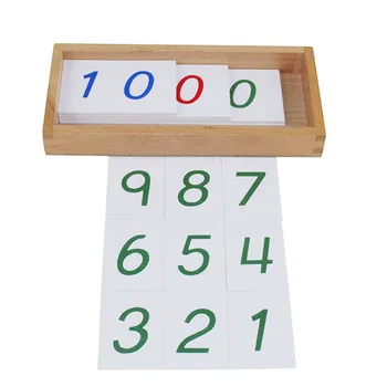 Montessori sa Dieťa Predčasne Vzdelávacie Hračky Predškolského Učebné Pomôcky, Malé PVC Číslo Karty S Box (1-9000)