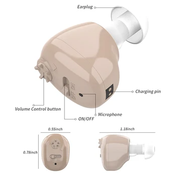 Mini Inteligentné Nový Štýl sluchadla Nabíjateľná Vnútorného Ucha Typu Sluchu Zariadenia Zosilňovače Zvuku s Nabíjacie Base