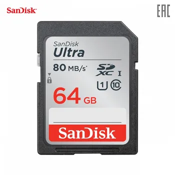 Pamäťové Karty Sandisk SDSDUNR-064G-GN6IN Počítač Vnútornej pamäte micro sd flash karty na telefón, notebook kompaktný Ultra 64GB SDXC Pamäťová Karta 100 mb/s Class 10 UHS-I