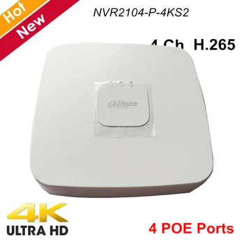Dahua 4 Kanál Smart 1U 4 PoE Ports 4K H. 265 Network Video Recorder NVR2104-P-4KS2 Lite 1 HDD Až Rozlíšenie 8Mp NVR