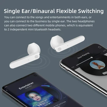 TWS Bezdrôtový Headset Odtlačkov prstov Dotyk Bluetooth 5.0 Športové Slúchadlá Pre iPhone Huawei Xiao Samsung Stereo Pop-Up Headset