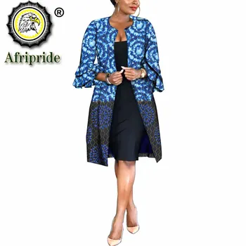 Africké Oblečenie pre Ženy Tlač Coats Dashiki Outwear Ankara Bunda s Podšívkou Bazin Riche Plus Veľkosť Vosk Batik Oblečenie 2024022
