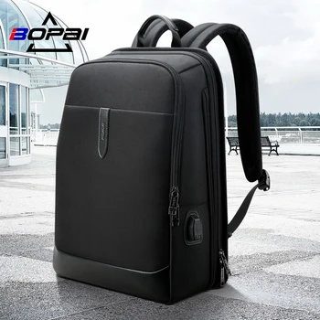 BOPAI 15.6 Palce Anti Theft Batoh Mužov USB Späť Taška Školy Cestovný Batoh Notebook Backpacking Rozšíriteľná Tašky Pre Teenagerov