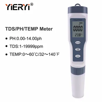 Yieryi Nové TDS PH PH Meter/TDS/ES/Teplota meradla, Digitálna Kvalita Vody Monitor Tester pre Bazény, Pitnej Vody, Akvária