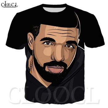 CLOOCL Drake Kreatívny Vzor Harajuku T-shirt 3D Vytlačené T-shirt kórejský Lete Bežné Nové Kolo Krku Tričko Unisex