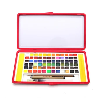 Premium 72 Farby Železa Box Pevné Akvarelové Farby Nastaviť Profesionálne Vody Farby Pre Dospelých, Deti Maľovanie Krásnych Darčekov