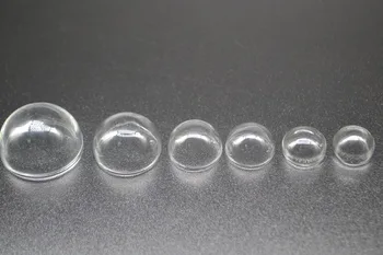 10pcs 15 mm/16 mm/18 mm/20 mm/25 mm/30 mm Pologuli sklenený kryt dome diy zrušte začiarknutie polovice kola sklo svete bublina DIY sklenenej fľaštičke prívesok