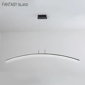 Moern čierna biela Moderné led prívesok svetlá pre jedáleň, obývacia izba obchod led závesné svetlo diammable lampa zariadenie deco Matný