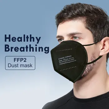 Na sklade!!! FFP2 Jednorazové Prachotesný Masku na Tvár Bezpečnosť, Ochranu Tváre Šesť Vrstiev Filtračný Visí Ucha Typu Anti-fog Maska