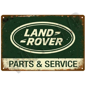 Pozemok Auto Rover Accessorie Retro Kovové Prihlásiť Tin Prihlásiť Doska Kovové Steny Výzdoba Vintage Dekor Plagát Dosky Muž Jaskyňa Ošumelé Chic
