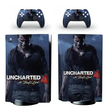 Uncharted 4 PS5 Štandardný Disk Edition Pokožky Nálepky Kryt Kotúča, pre PlayStation 5 Konzoly & Controller PS5 Pokožky Nálepky Vinyl