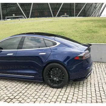 Auto Zadný Kufor Spojler Krídlo Pre Tesla Model S - 2019 Uhlíkových Vlákien Zadný Kufor Boot Veko Pery Spojler Krídlo