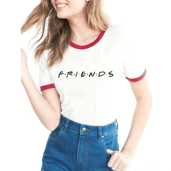 Priatelia Televízne Relácie Ženy Lumbálna Košele Tumblr Grafické T-shirt Ženy Najlepšími Priateľmi Zvonenie Tee Tričko Fashion Bavlnené Oblečenie Top