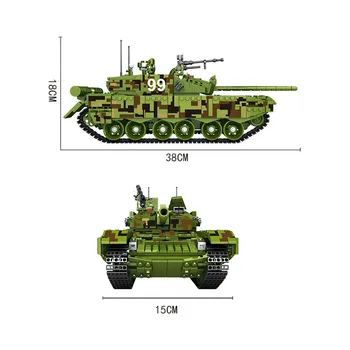 Vojenský Tank druhej Svetovej Vojny Zbraň Typu 99 Nádrž Stavebné Bloky Armády WW2 Zbrane, Techniku, Tehly Vzdelávacie Hračky Darček Pre Deti