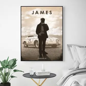 James Dean Plátno Na Maľovanie Film Auto Umenia, Tlače, Plagát, Obraz Na Stenu Moderný Minimalistický, Spálne, Obývacej Miestnosti Dekorácie