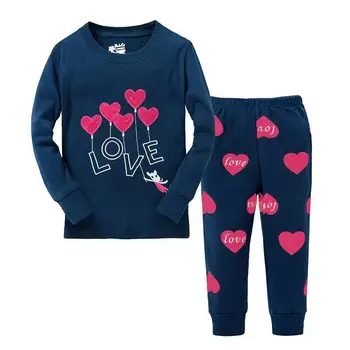 Deti Cartoon Sleepwear Dievčatá Chlapci Hot Predávať Deti Pyžamá Bavlnená Bežné Dlhý Rukáv Pajama Chlapec Zvierat Cute Pyžamo