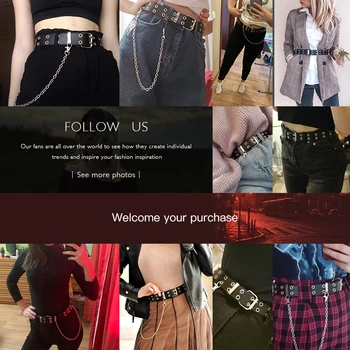 Č.ONEPAUL 2020 ženský pás luxusné značky žena nový punk štýl pásu reťazca módne sponou jeans dekorácie