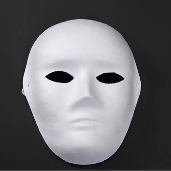 Nevyfarbené Biela Prázdna Tvár Maškaráda Maska Ženy Muži Cosplay Kostým Príslušenstvo DIY Masky Narodeninovej Party, Karneval, Rekvizity
